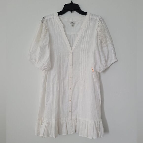 River Island Lace Mini Beach Shirtdres Missing a Belt - Picture 3 of 6